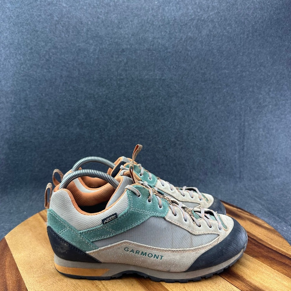 Garmont Womens Size 8.5 Dragontail LT GTX Hiking Shoes Green Suede Vibram Sole